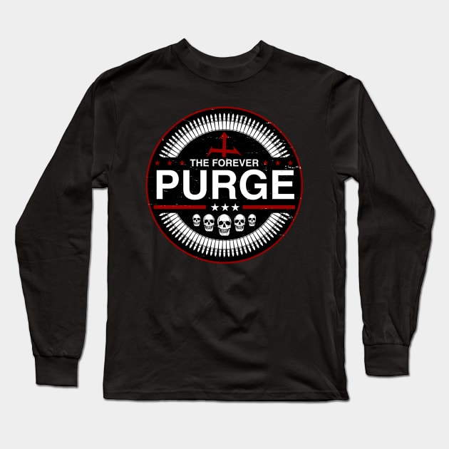 The Forever Purge Distressed Long Sleeve T-Shirt by Vault Emporium